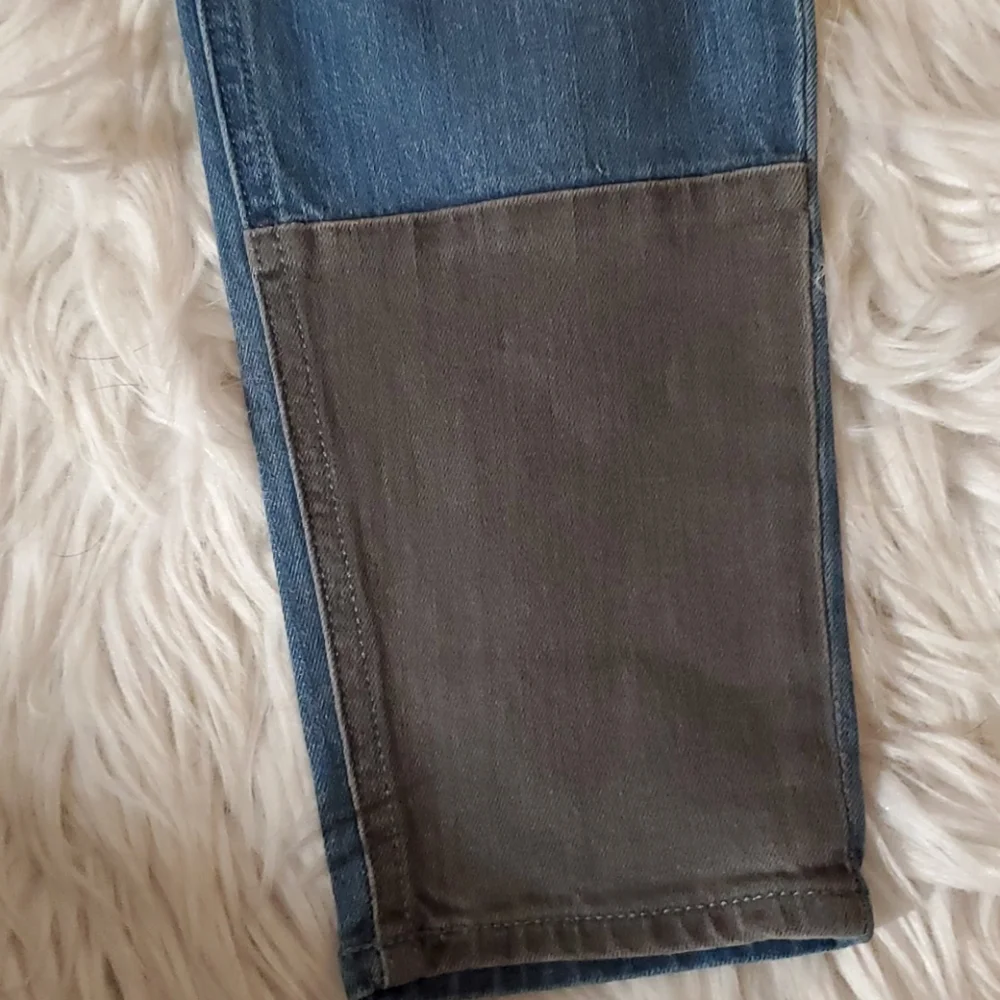 **Express High Rise Patchwork Skinny Jeans Size 4R**